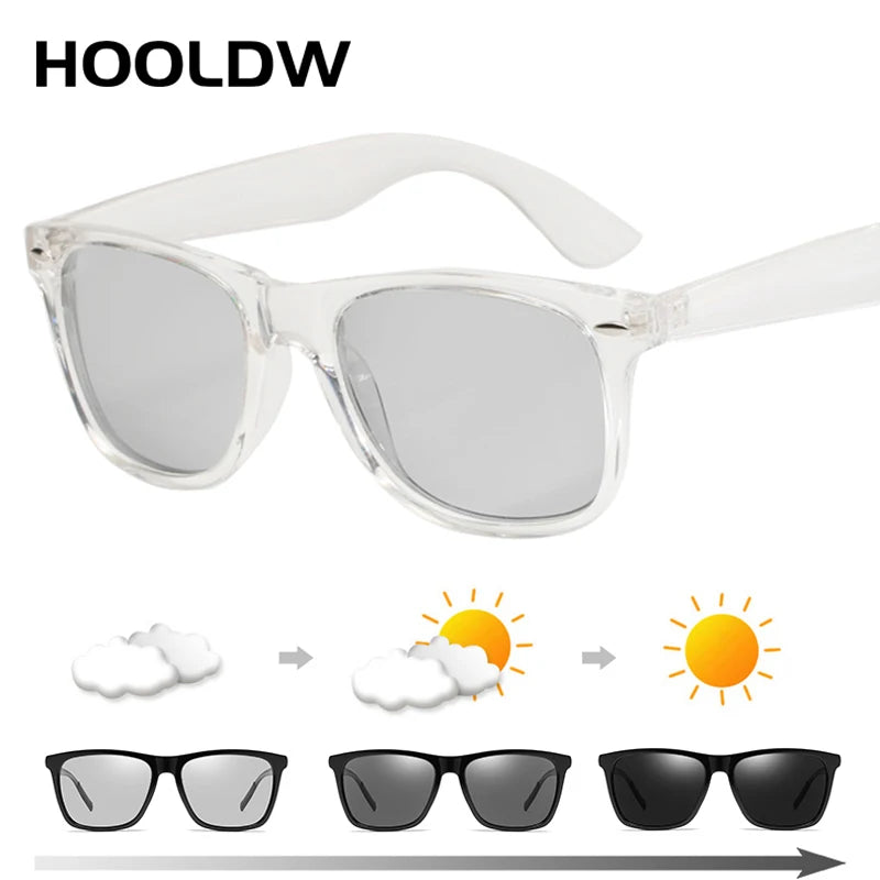 Photochromic Sunglasses Women Men Driving Anti-Glare Goggle Polarized Sun Glasses Chameleon Glasses Change Color Eyewear