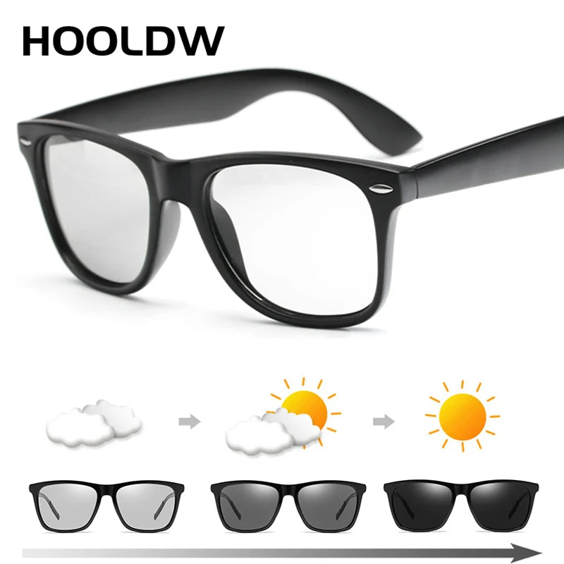 Photochromic Sunglasses Women Men Driving Anti-Glare Goggle Polarized Sun Glasses Chameleon Glasses Change Color Eyewear