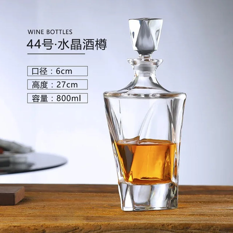 Luxury Crystal Whiskey Decanter Whiskey Bottle Vodka Wine Decanter Crystal Glass Wine Bottle Home Bar Wine Glass Decanter