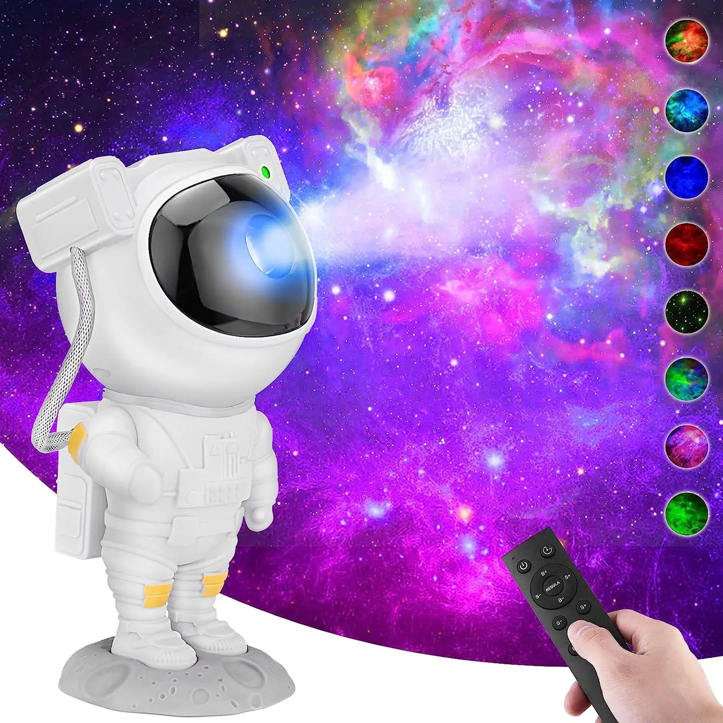 2024 Galaxy Star Projector Starry Sky Night Light Astronaut Lamp Home Room Decor Decoration Bedroom Decorative Luminaires Gift