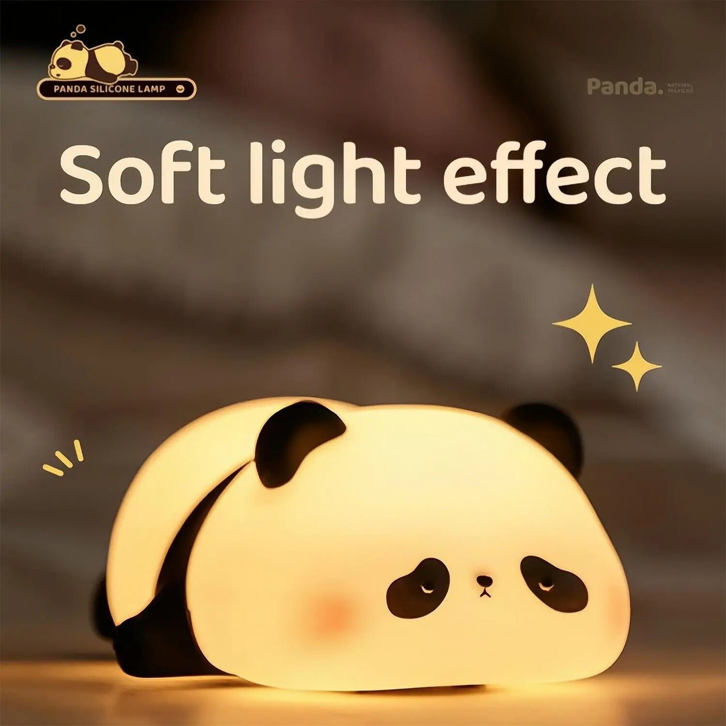 LED Night Lights Cute Sheep Panda Rabbit Silicone Lamp USB Rechargeable Timing Bedside Decor Kids Baby Nightlight Birthday Gift