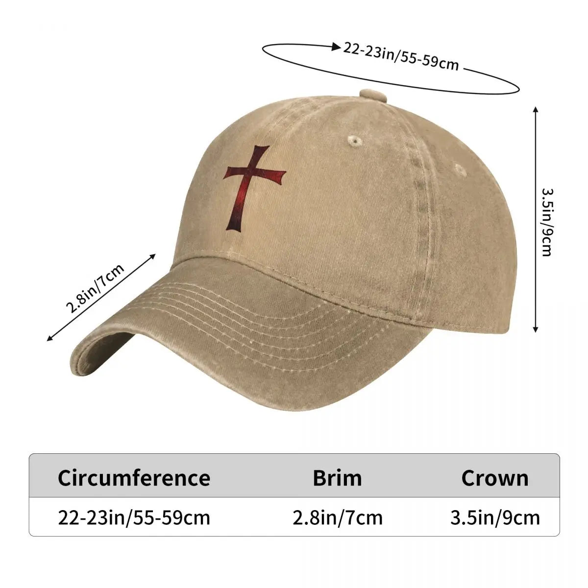 Men'S Baseball Cap an Old Red Cracked Christian Crusader Knight Templar Trucker Snapback Caps Dad Hat Jesus God Cross Golf Hats