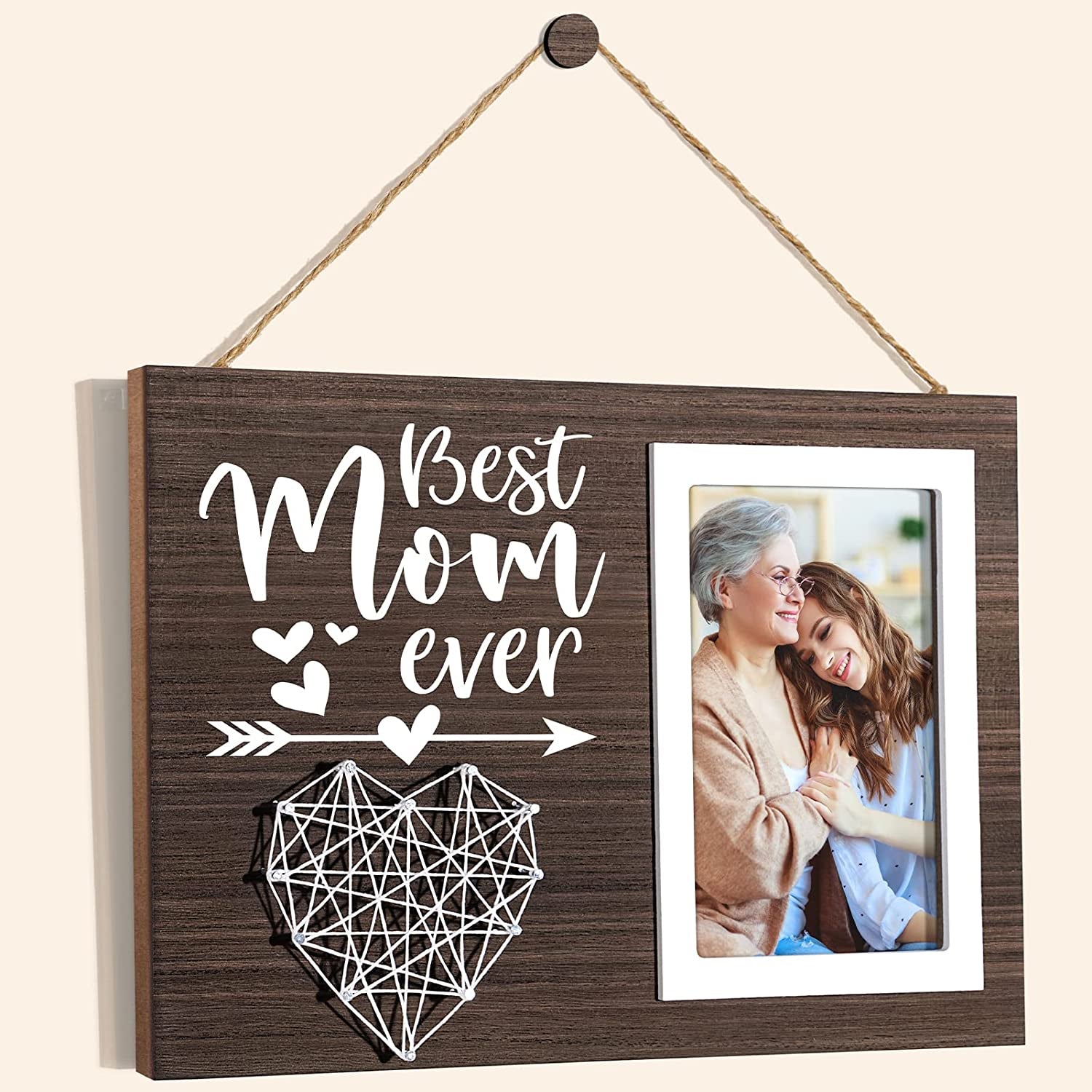 Best Mom Gifts Mothers Day Gifts for Mom from Daughter Son Kids, Mom Picture Frame Mother-In-Law Gifts New Mom Gifts for Women, Birthday Gifts for Mom Mothers Day Gifts for Wife from Husband-4X6 Photo