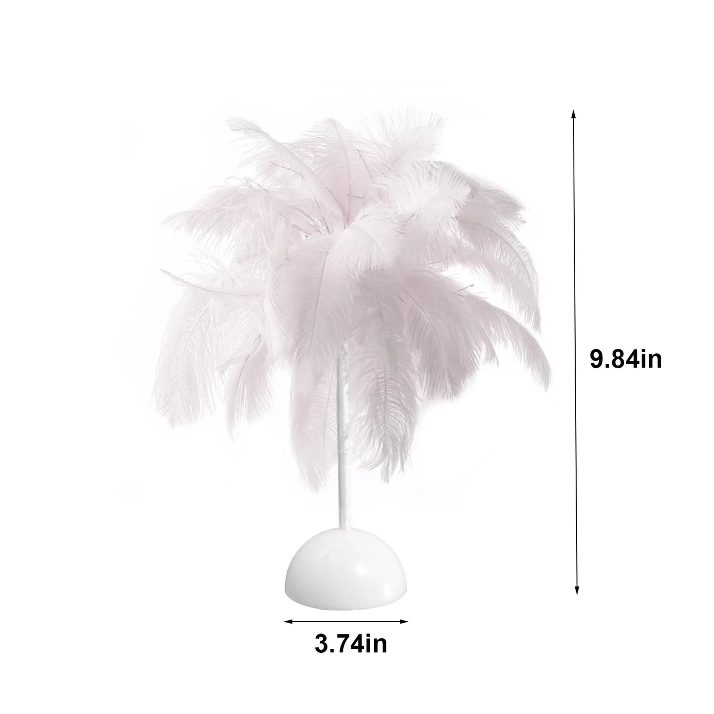 Feather Lamp,Lamps for Night Stands,Nightstand Lamp, Bedroom Table Lamp, Decorations for Bedroom, Mother'S Day Gifts(Blue)