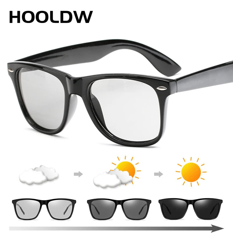 Photochromic Sunglasses Women Men Driving Anti-Glare Goggle Polarized Sun Glasses Chameleon Glasses Change Color Eyewear