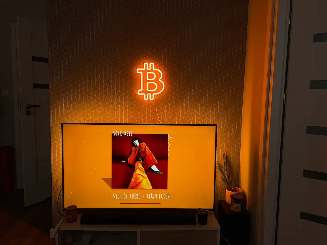 Bitcoin Neon Sign Custom Led Neon Neon for Home Bar Shop Wall Decor Bitcoin Art Signs Trader Wall Decor Man Cave Bar Sign